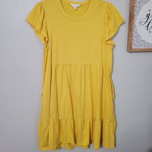 Yellow Tiered Dress
